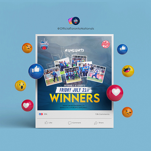 Social Media Post Design for Toronto Nationals